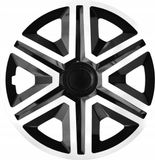 NRM ACTION - wieldoppen 15" - Set van 4 stuks - Wit / Zwart
