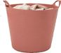 Sans marque Baignoire flexible - rose - 40 litres - avec poignées - 45 cm - plastique - seau - panier à linge