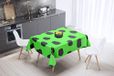 Bonamaison Tafelkleed, Anti-Mold, Sneldrogend, Waterdicht, 100% Polyester Tafellaken, Neon groene rook, 140 x 140 Cm