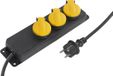 Q-Link stekkerdoos - 3-voudig - randaarde - H05RR-F - IP44 - 3 x 1.5 mm² - 3 m - zwart