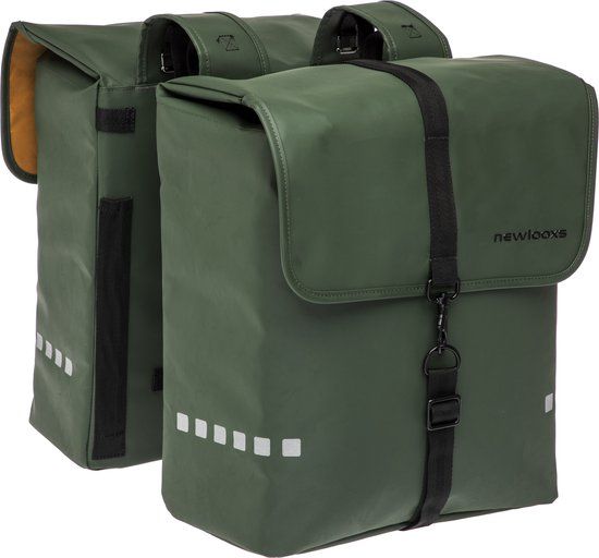 New Looxs Odense Dubbele Fietstas - Waterdicht Polyester - 39 Liter - Groen