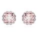 Swarovski Oorknopjes Birthstone Juni Rozen Gerhodineerd Metaal