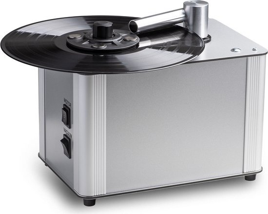 Pro-Ject VC-E2 – Record Cleaner – Platenwasmachine - Machine platen reinigen – Platenreiniger – Voor alle platen - Zilver