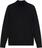 OLYMP Casual modern fit trui katoen met lyocell - turtleneck - zwart