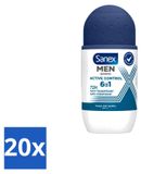 Sanex 20 x Men Deo Roll-on Active Control 53 ml - Lot économique