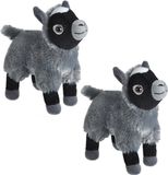 Wild Republic Geitje - Pluche Knuffel Dier - Grijs/Zwart - 20 cm