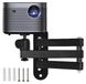 Support de projecteur Thermo - Télescopique jusqu'à 40 cm - Pivotant à 360 degrés - Max. 5 kg - Plafond et mur