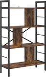 vidaXL Boekenplank - Gerookt eiken - 75 x 30 x 123,5 cm - Bewerkt hout