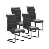Vicco Sledestoel Salvo, Zwart/Zwart, Set van 4