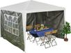 Merkloos Relaxdays Zijwanden Partytent - Set van 3 - 2x3 m - Waterdicht - Met Raam - Grijs/Transparant/Wit