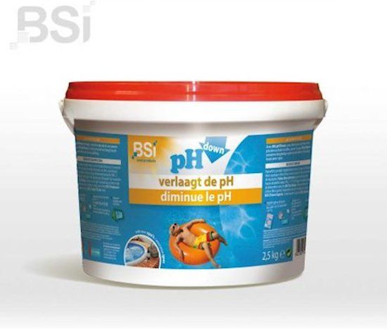 Bsi pH down poeder 2,5 kg - verlaagt de pH-waarde in uw zwembad of spa