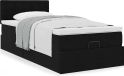 Maison Exclusive - Cadre de lit ottoman avec matelas, noir, 100x200 cm, velours