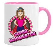 Acen Merchandise MUG1938 Zuster mok/mok - Super Schwester - Mooie en grappige koffiemok als cadeau-idee voor broers en zussen. Keramiek 350 ml - cadeau-idee geschenk