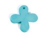 Hanger klaverblad, gewaxt, turquoise, 25 x 25 mm, 50u, ca.