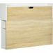 Bureau Pliant Mural Avec Étagères De Rangement Et Placard, Bureau Rabattable, 100 X 18 X 74 Cm Effet Bois Naturel