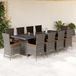 Prolenta Maison Exclusive Tuinset voor buiten, 11-delig, met kussens, grijs, van polyrotan