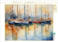 CALVENDO Puzzel Boten in de haven | 1000 stukjes legformaat 64 x 48 cm foto-puzzel voor gelukkige uren