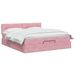 vidaXL Ottoman bed met matras met hoofdeinde Roze 180 x 200 cm Fluweel