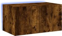 vidaXL Tv-wandmeubel met LED-verlichting 60x35x31 cm gerookt eiken