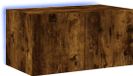 vidaXL Tv-wandmeubel met LED-verlichting 60x35x31 cm gerookt eiken