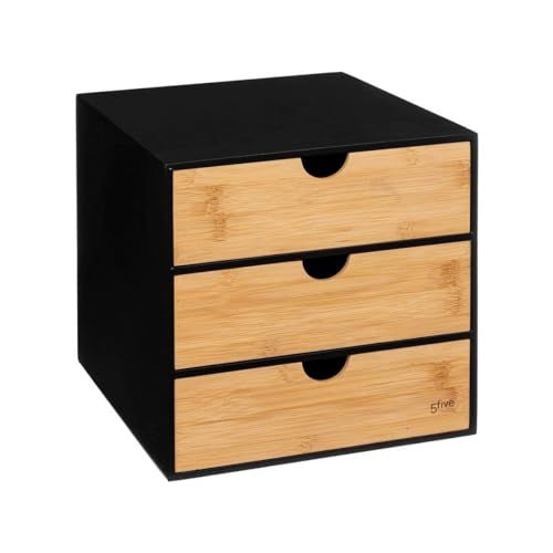 5Five kantoor organizer ladeblok - 3 lades - 25 x 31 x 24 cm - hout