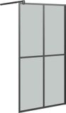 vidaXL Inloopdouchescherm 100x195 cm donker gehard glas
