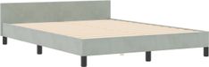 vidaXL Boxspringbed met hoofdeinde, lichtgrijs, 180 x 200 cm, fluweel