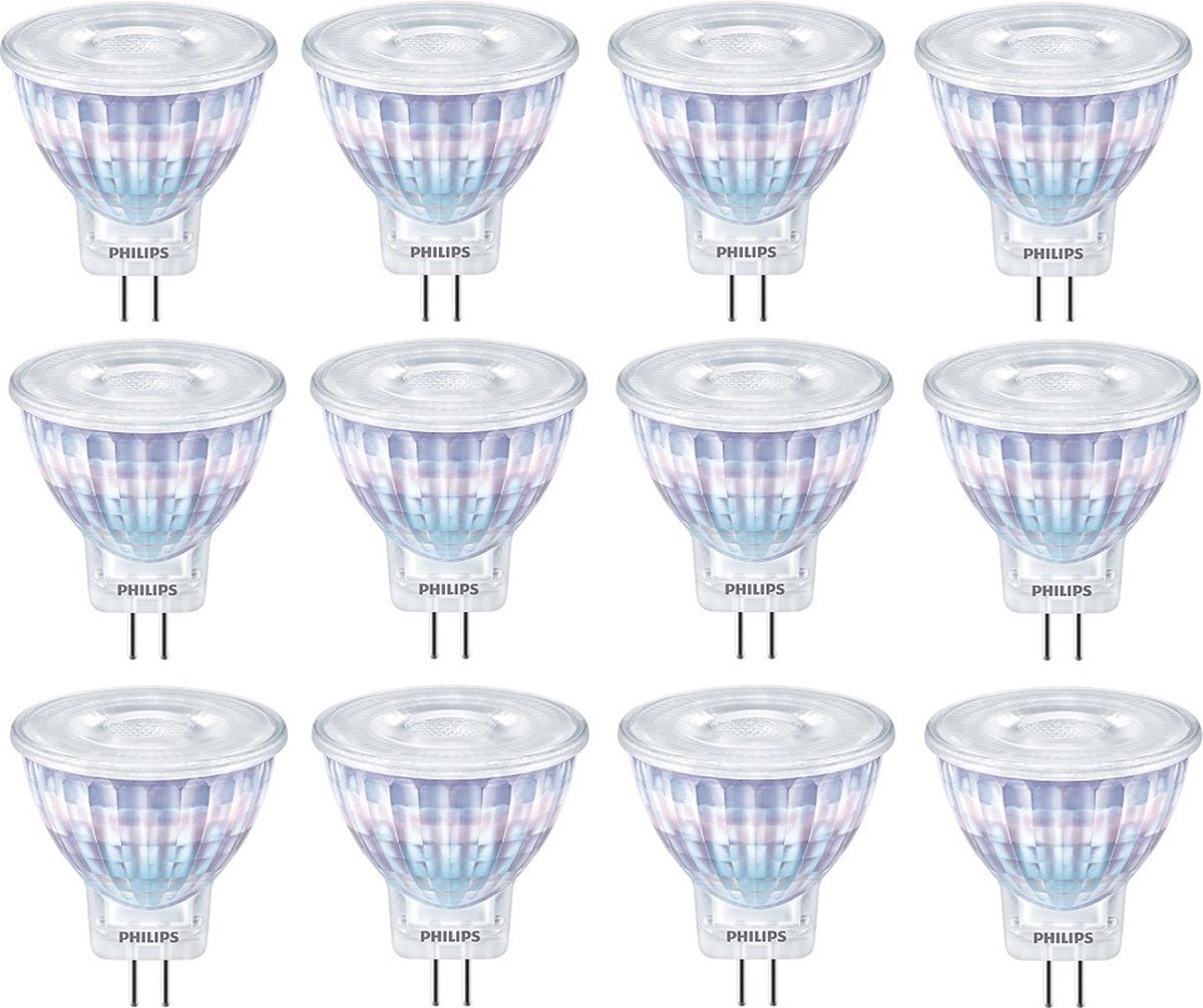 Philips 12 stuks LED MR11 2.3W/827 36º 12Vac 184lm Niet dimbaar Ø3.5cm