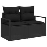 vidaXL - Jardin - Canapé - avec - coussin - 120 - x - 62 - x - 69 - cm - poly - rotin