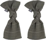 Baby's Only Baby swaddle - Inbakerdoek - Hydrofiele doeken Sparkling - Khaki - 65x65 cm - 100% katoen - Met subtiel glittertje - 2 stuks