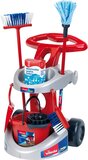 Klein Toys Vileda Cleaning Cart - Mop, Broom & Accessories - Red/Blue