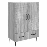 vidaXL Dressoir met lade Grijs sonoma 66 x 34,5 x 95 cm Bewerkt hout