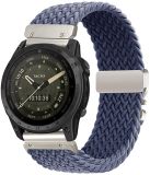 By Qubix - Braided Nylon Watch Strap - 26mm Quickfit - Blue-Grey
