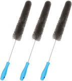 Merkloos Talen Tools Radiatorborstel - 3x - flexibel - extra lang - 90 cm - Zwart