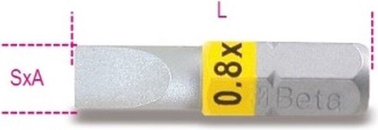 Beta 860LP 0,5X3 mm - BIT VOOR SLEUFSCHROEVEN
