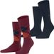 Burlington Everyday 2-Pack gedessineerd katoen multipack sokken heren paars - maat 40-46