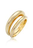 Elli PREMIUM Ring Dames 925 Sterling Zilver Goud 17.25 mm / maat 54