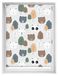 Plissé gordijn sans perçage, imprimé motif ours, 100x150 cm, tamisant