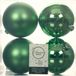 Decoris Kerstballen - 4x st - groen - D10 cm - kunststof