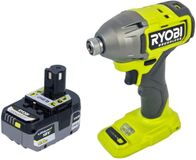 RYOBI RID18BL-0 accu-slagmoersleutel 18 V 300 Nm 1/4" borstelloos + 1x accu 5,0 Ah - zonder oplader