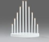 Konstsmide 2401-215 LED metalen lamp, wit gelakt, klein, 10 warm witte diodes, 3V interne transformator, witte kabel