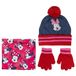 Disney Minnie Mouse 3-delig winterset - muts/handschoenen/nek warmer - rood - voor kinderen