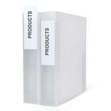 3L Label Houders Polypropyleen Zelfklevend met Inserts 55x150mm Ref 10340 [Pack van 6]