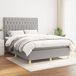 Maison Exclusive - Sommier à lattes de lit avec matelas gris clair 140x200cm tissu