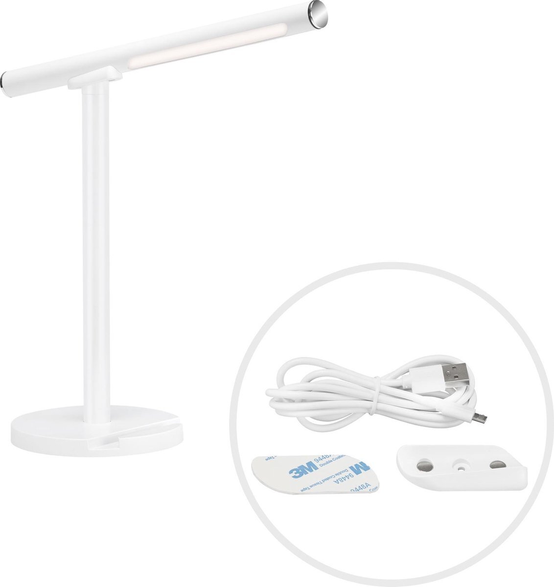 Briloner Leuchten EVERYWHERE Tafel-en Wandlamp - touchdimmer 1,5W akku via USB oplaadbaar wit