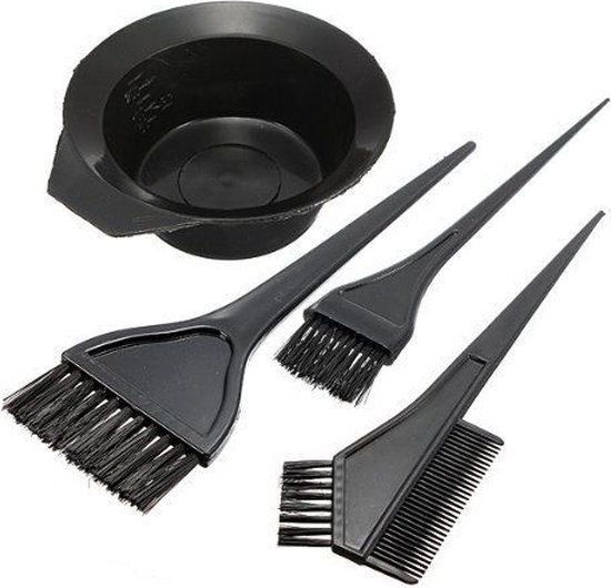 UNIQ Haarverf Kwast Set met 3 haarverfkwasten & 1 Haarverf bakje