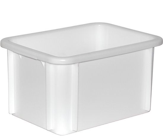 QUVIO Opbergbox - Transparant - Plastic - 21 x 30 x 11 cm
