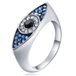 LGT JWLS Lookinggoodtoday Dames Ring Boze Oog Zilverkleurig met Zirkonia-16mm