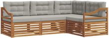vidaXL Acacia Hout Loungeset 4-delig Naturel et Gris Clair