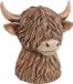 Van Manen spaarpot bruin polystone 11x11x12cm